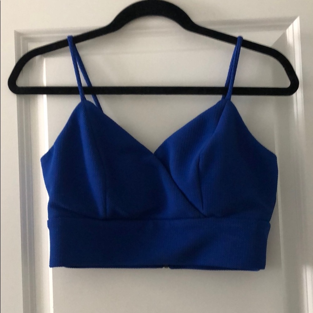 Blue crop top